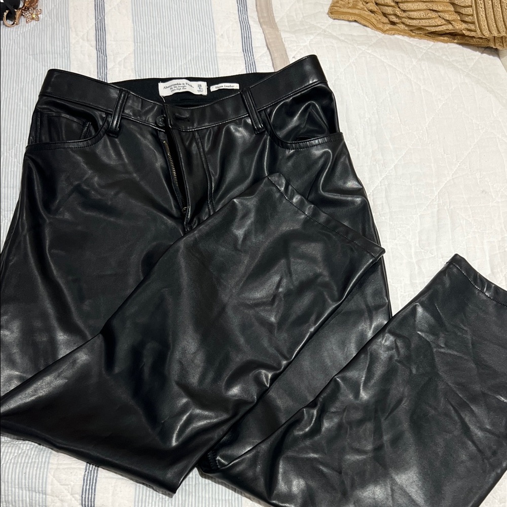 Abercrombie & Fitch Sleek Black Leather Pants